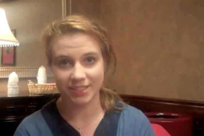 Student Freedom Rider Anna Nutter describes her personal feelings about non-violence.