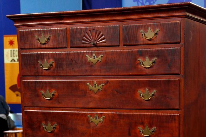 Appraisal: New England Chippendale Chest-on-Chest, ca. 1800, from Eugene Hour 2