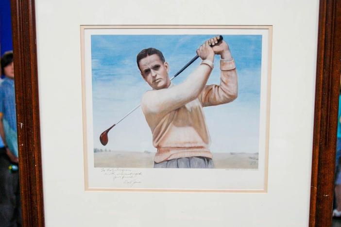 Appraisal: Bobby Jones-signed Print & Book, ca. 1960