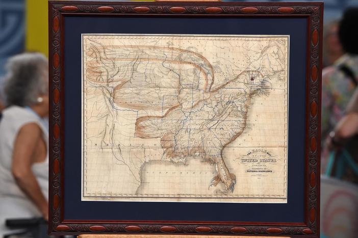 Appraisal: 1833 Churchman Eagle Map of the United States, from Palm Springs Hour 3.