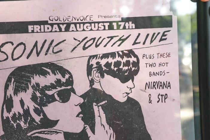Appraisal: 1990 Sonic Youth with Nirvana Concert Flyer