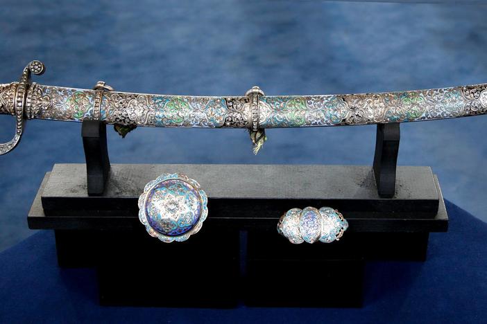 Appraisal: Jeweled Caucasian Presentation Sword, from Eugene Hour 2