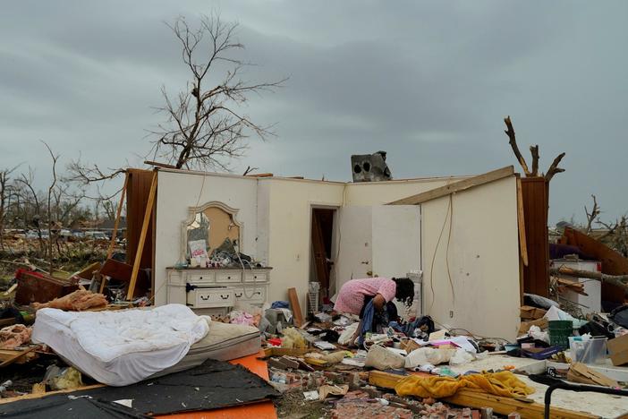 News Wrap: Drone footage shows Mississippi tornado’s trail of destruction