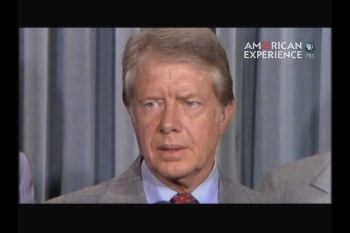 Carter asked Americans to cut down their energy usage during a fireside chat in 1977.