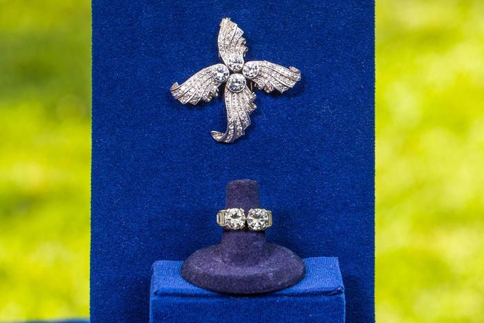 Appraisal: Diamond & Platinum Brooch & Ring
