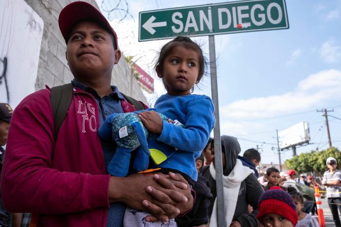 More than 300 Central Americans plan on Sunday to ask for asylum.