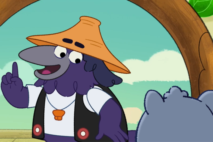 Super's friend Chanáa visits the Treeborhood.
