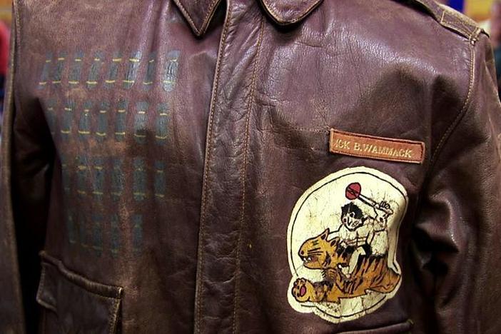 Appraisal: WWII A-2 Leather Bomber Jacket & Photo from El Paso Hour 2.