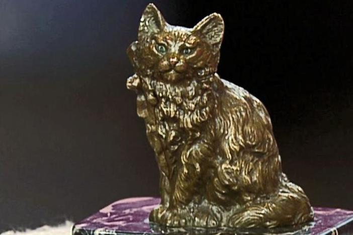 Appraisal: Austrian "Naughty" Cat Bronze, ca. 1900, in Vintage Birmingham.