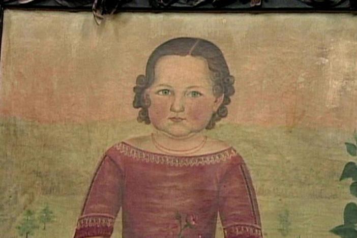 Appraisal: Folk Art Portrait, ca. 1845, from Vintage Pittsburgh