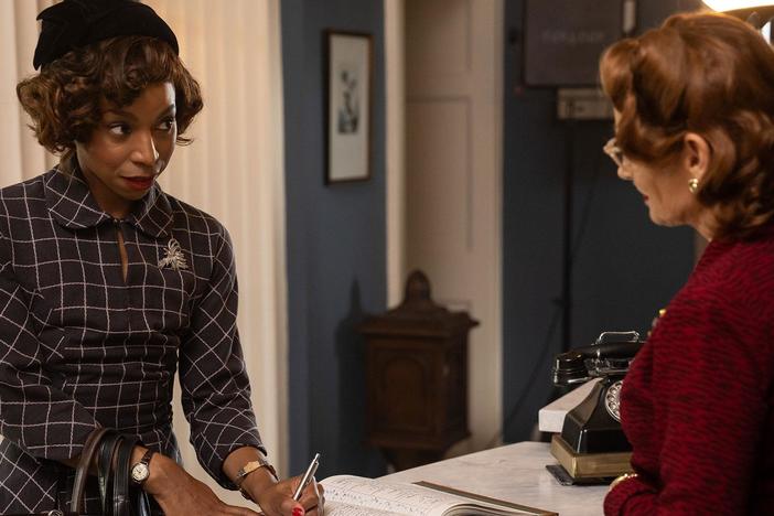 Susan checks into the Treherne’s hotel and meets Lisa, Cecily’s sister, and Aiden, Cecily’s husband.