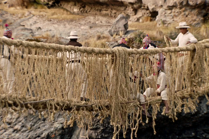 In Peru, people still build traditional Inca grass bridges.