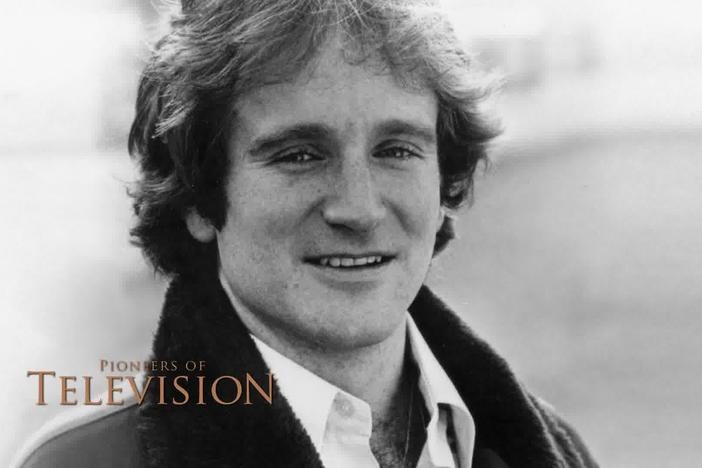 Robin Williams developed his signature style of improvisational comedy as a young comic.