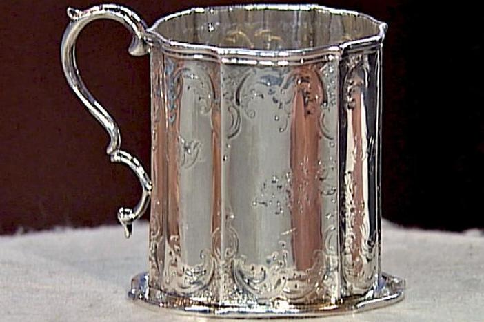 Appraisal: William Forbes Silver Can, ca. 1850 Retailed by Ball, Tompkins, & Black, from V