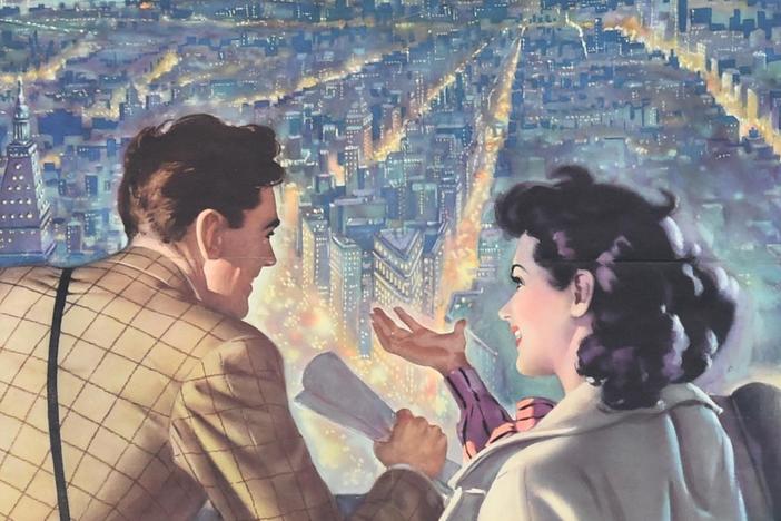 Appraisal: Pennsylvania RR New York Poster, ca. 1955, from Charleston, Hour 1.