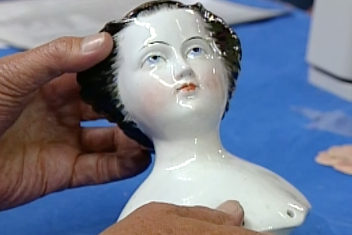 Appraisal: Schlaggenwald Doll Head, ca. 1845