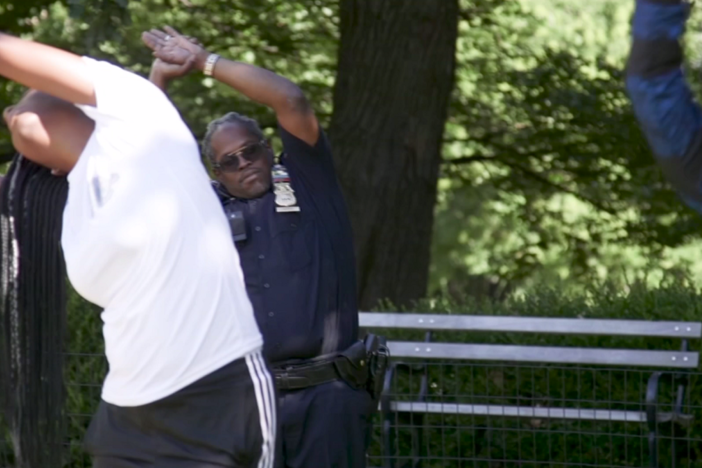 A community of color uses yoga to improve ties with the NYPD