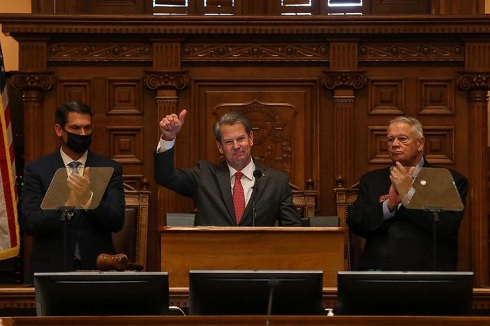 Governor Brian Kemp delivers the 2022 State of the State address from the Georgia Capitol.
