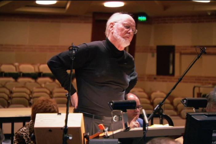 Watch John Williams at work, recording the theme song he wrote for Great Performances.