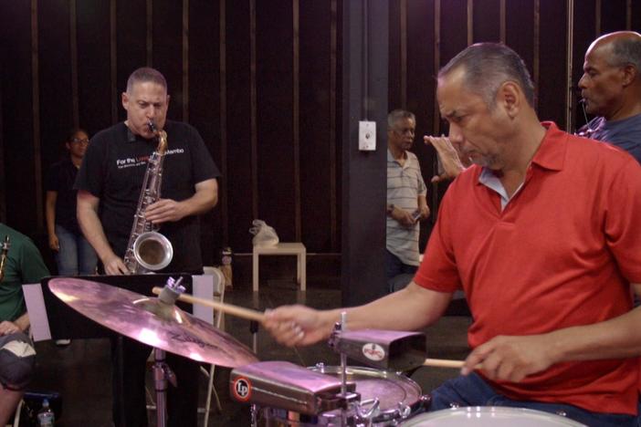 Go behind the scenes with the Mambo Legends Orchestra.