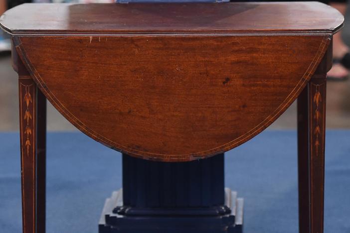 Appraisal: Inlaid Baltimore Pembroke Table, ca. 1795, from Fort Worth Hour 3.