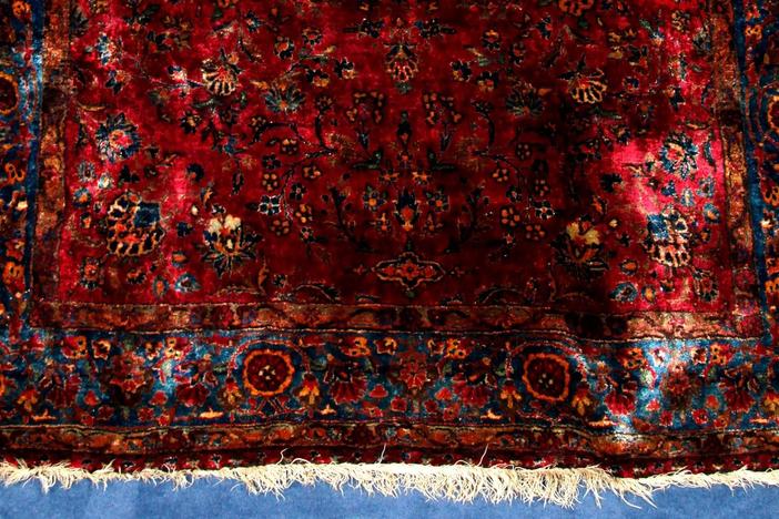 Appraisal: Silk Kashan Rug, ca. 1920, from Pittsburgh Hour 1
