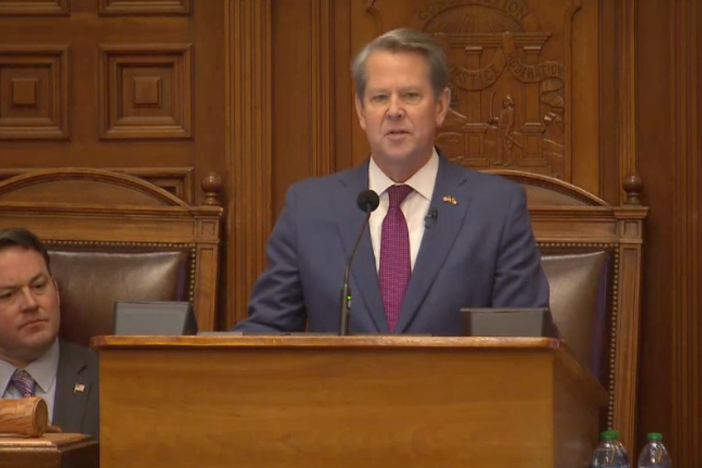 Governor Kemp delivers the annual State of the State address from the Capitol.