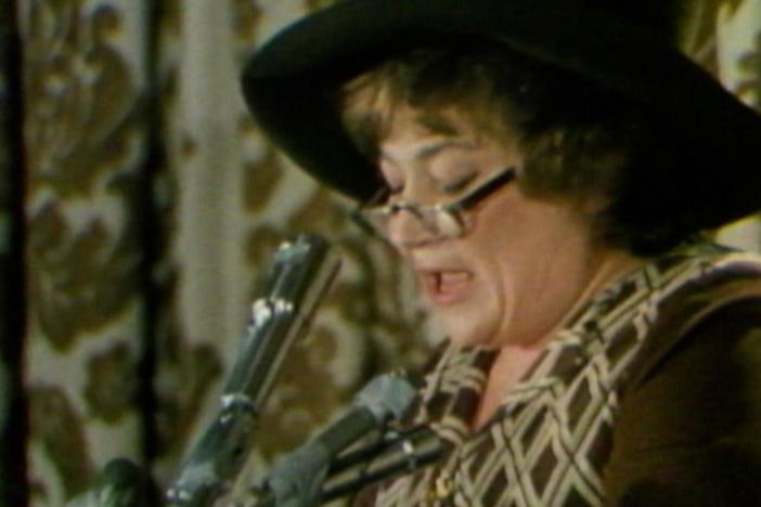Bella Abzug went on the "Dinah!" show and questioned what was missing in our democracy.