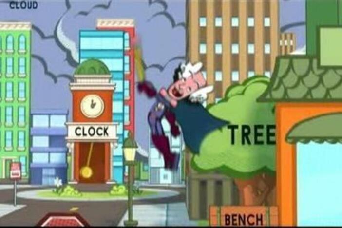 The Super Readers jump into a comic book to prevent the Eraser from wiping away words.