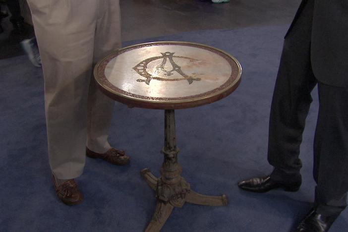 Appraisal: French Inlaid Presentation Table, ca. 1906, from Junk in the Trunk 5, Hour 2.