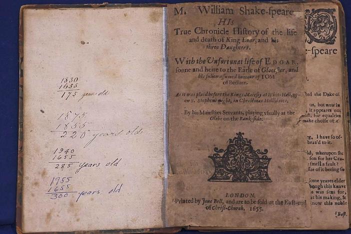 Appraisal: 1655 Shakespeare "King Lear" 3rd Quarto Edition