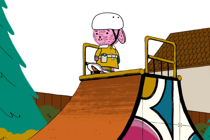 Arugula conquers her fear while saving her rare artifact from being lost in the skatepark.