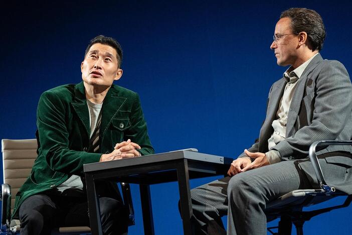 Go behind the curtain of "Yellow Face" with the cast and creative.