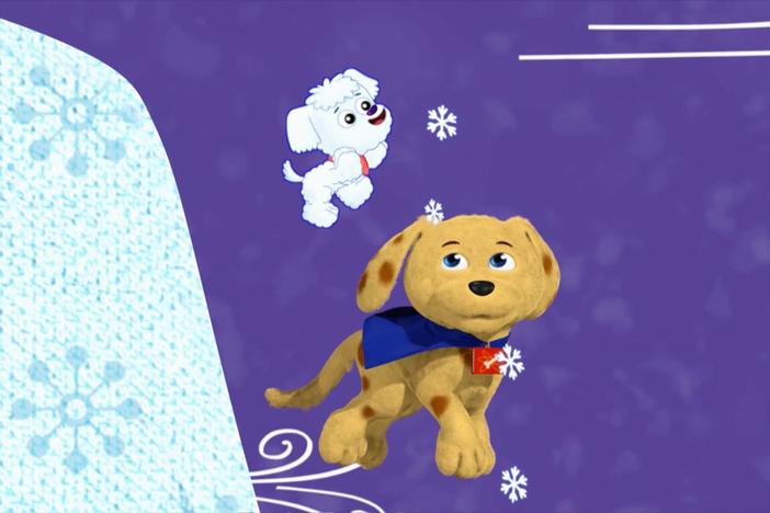 Super Why changes the story so Woofster can rescue the puppy from the volcano.