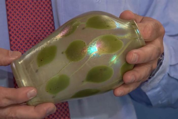 Appraisal: Alton Trevaise Art Glass Vase, ca. 1907