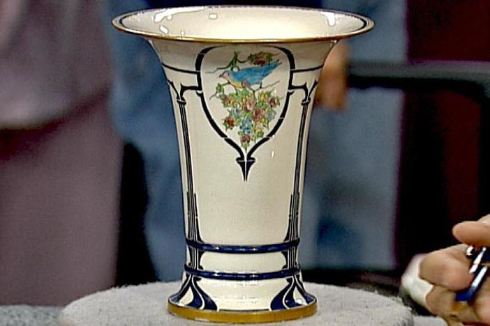 Appraisal: 1920 Belleek China Painted Vase, from Vintage Toronto.