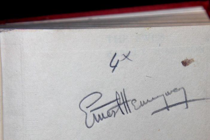 Appraisal: Hemingway Signed Hat & Book, ca. 1935, from Billings Hour 2