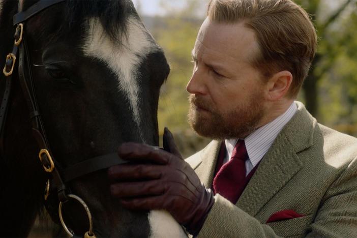 Samuel West and Horse Wrangler Matt Cooper introduce Mojo, the star horse of the show!