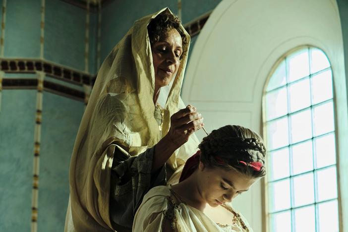 When a man invades a female-only ceremony at Caesar’s home, it threatens his career.