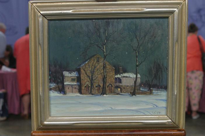 Appraisal: George William Sotter Oil, ca. 1930, in Vintage Savannah.