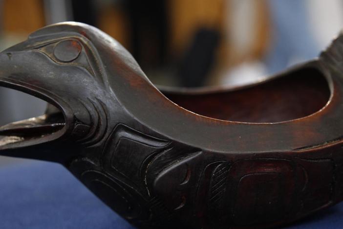 Appraisal: Tlingit Oil Bowl & Ladle, from Our 50 States Hour 1