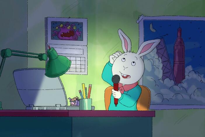 Buster struggles between being a good friend and making an exciting story.