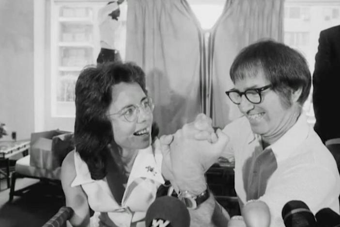Billie Jean King, Chris Evert, and others recount the Battle of the Sexes.