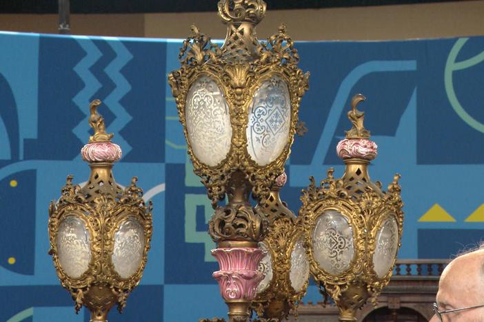 Appraisal: Bronze-mounted Gaslight, from Omaha Hr 2.