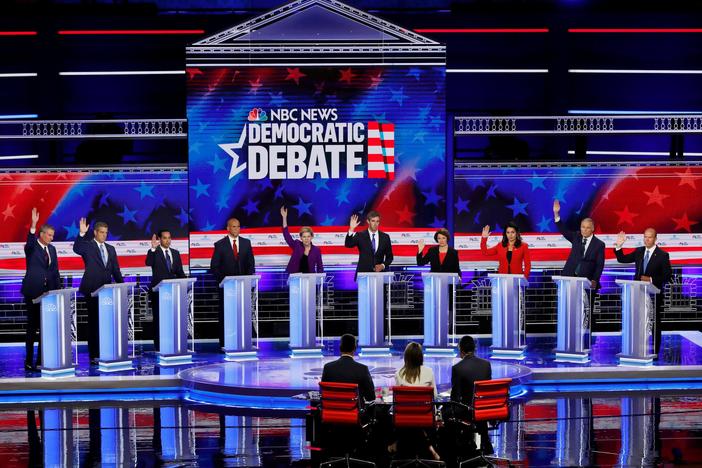 Which candidates clashed during 1st 2020 Democratic debate
