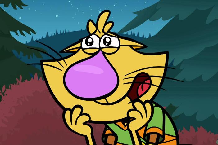 Oh no! The gang can't find Nature Cat's hat in the dark night!