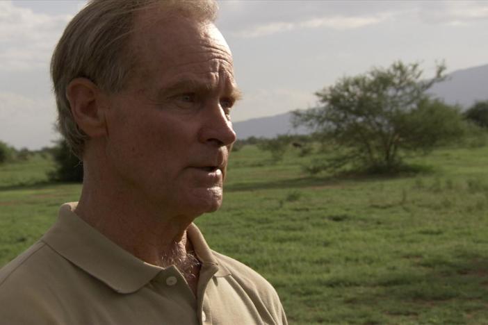Expert Jonah Western explains to Sanjayan why cows are good for wild animals. 