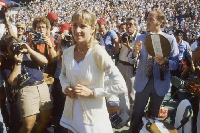 Chris Evert versus Martina Navratilova at the 1978 Wimbledon Championship.