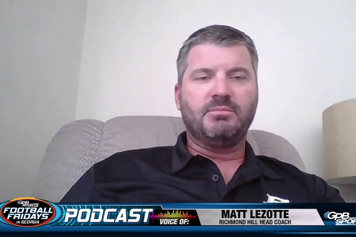 Richmond Hill head coach Matt LeZotte talks with Jon and Hannah.