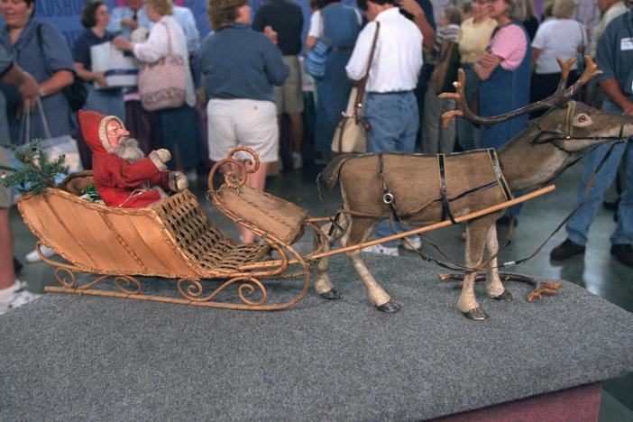 Appraisal: Santa & Reindeer Display, ca. 1925, from Vintage Indanapolis.